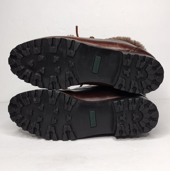 Cole Haan Vintage Brown Leather Insulated Lace Up Women's Ankle Boots - Picture 11 of 15